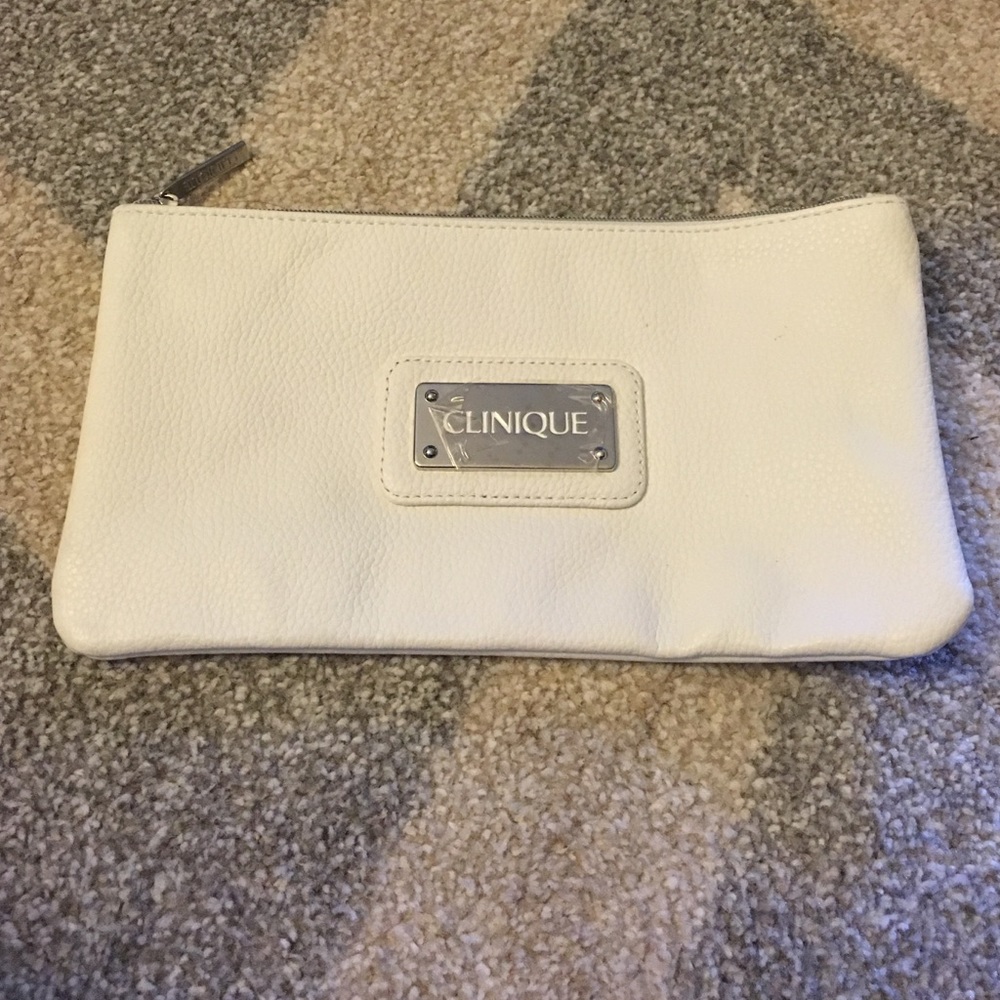 NEW Clinique White Cosmetic Bag